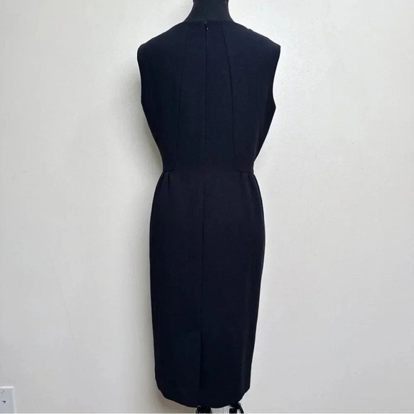 Talbots Womens 12 Cocktail Sleeveless  Sheath Dress Black Color - Picture 2 of 13